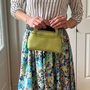 Y2K Frankie & Johnnie Green Embossed Alligator Mini Bag